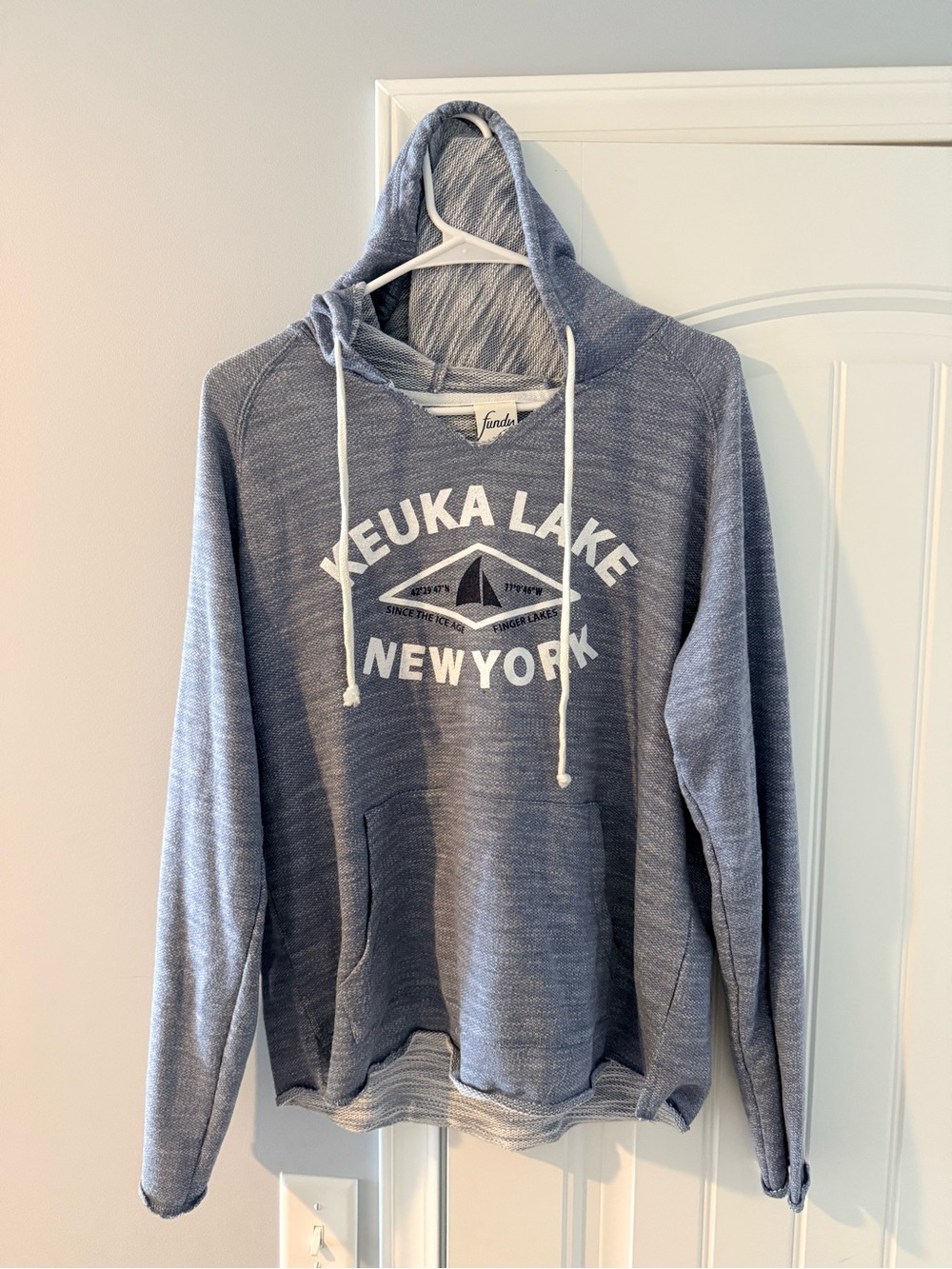 Keuka Lake New York Blue/Grey Pullover Hoodie